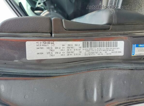 1C4RJFAG8HC772677 2017 JEEP GRAND Gray Widok naklejki z numerem VIN