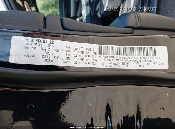 1C4RJFAG8JC249956 2018 JEEP GRAND CHEROKEE Black ძრავის განყოფილების ხედი