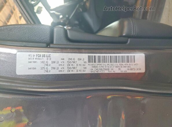 1C4RJFAG8JC506436 2018 JEEP GRAND Gray Widok komory silnika