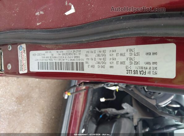 1C4RJFAG8KC667449 2019 JEEP GRAND CHEROKEE Red ძრავის განყოფილების ხედი