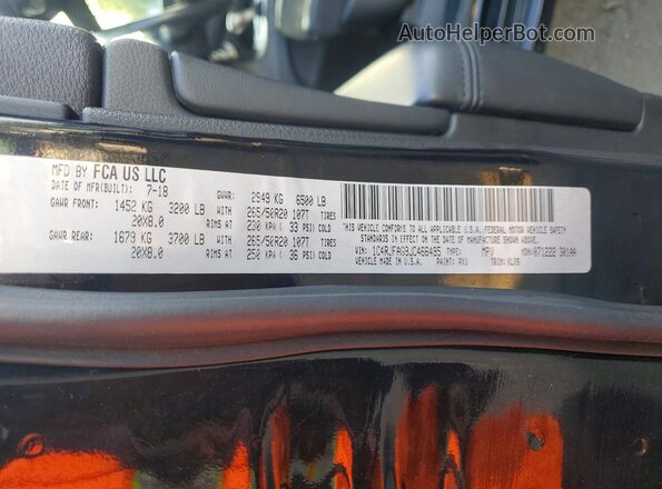 1C4RJFAG9JC466495 2018 JEEP GRAND Black ძრავის განყოფილების ხედი