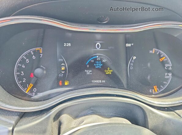 1C4RJFAG9KC678640 2019 JEEP GRAND Бордовый Вид щитка приборов