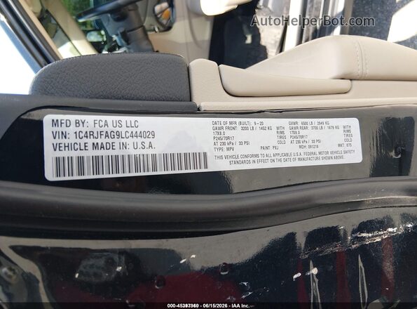 1C4RJFAG9LC444029 2020 JEEP GRAND CHEROKEE Black Widok komory silnika