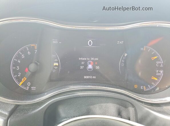 1C4RJFAGXJC357849 2018 JEEP GRAND White Вид щитка приладів