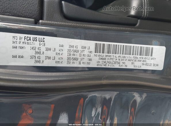 1C4RJFAGXJC387546 2018 JEEP GRAND CHEROKEE Gray Вид підкапотного простору