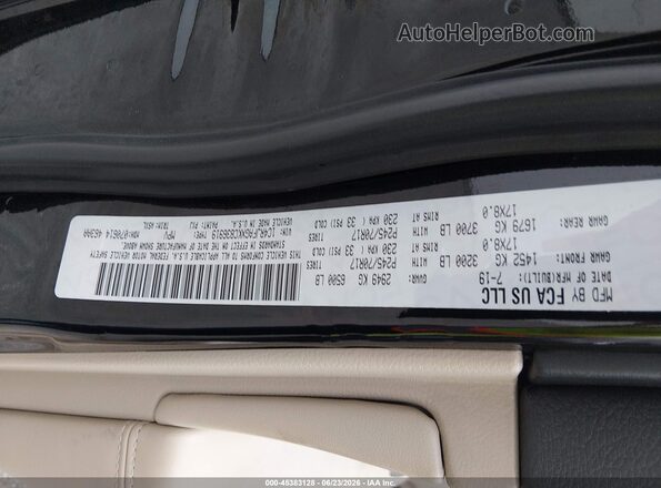 1C4RJFAGXKC836919 2019 JEEP GRAND CHEROKEE Black Շարժիչի բաժամունքի տեսք