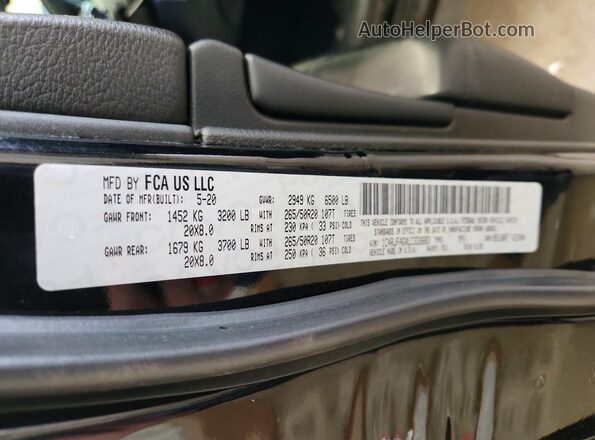 1C4RJFAGXLC333683 2020 JEEP GRAND Черный Вид наклейки с VIN-кодом