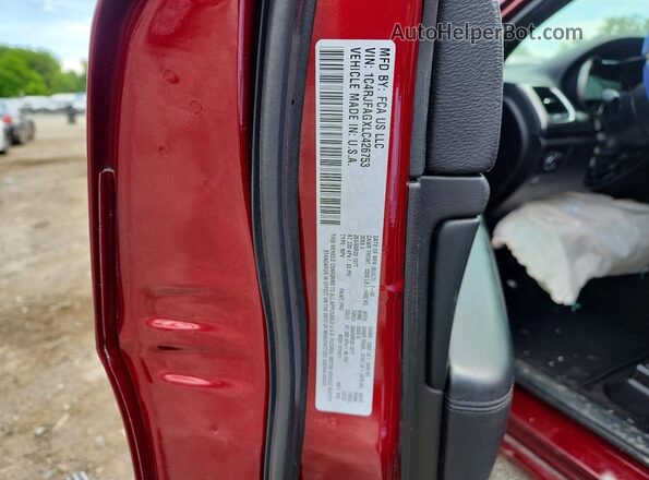 1C4RJFAGXLC426753 2020 JEEP GRAND Burgundy VIN კოდის სტიკერის ხედი