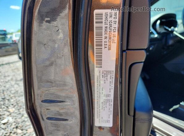 1C4RJFAGXMC819086 2021 JEEP GRAND Угольный Панорамный вид салона 360°