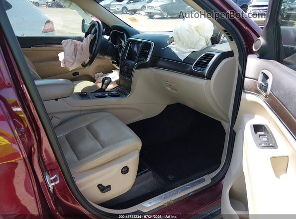 1C4RJFBG0JC143788 2018 JEEP GRAND CHEROKEE Maroon Вид салону спереду