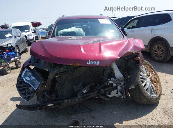 1C4RJFBG0JC143788 2018 JEEP GRAND CHEROKEE Maroon Вид панелі приладів
