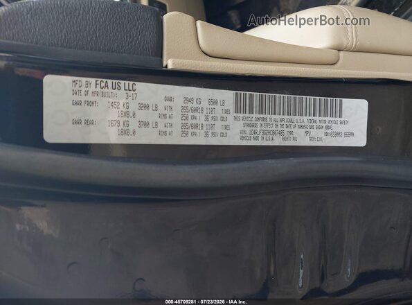 1C4RJFBG2HC807485 2017 JEEP GRAND CHEROKEE Black Vista del compartimento del motor