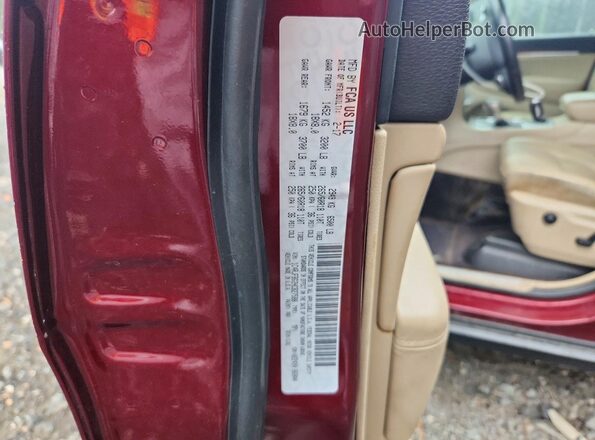 1C4RJFBG2HC827588 2017 JEEP GRAND Burgundy Vista de la etiqueta del VIN