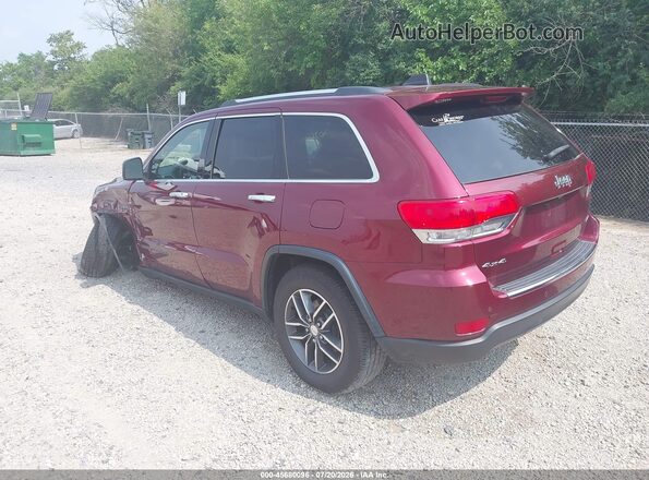 1C4RJFBG3HC932527 2017 JEEP GRAND CHEROKEE Maroon Tył lewy