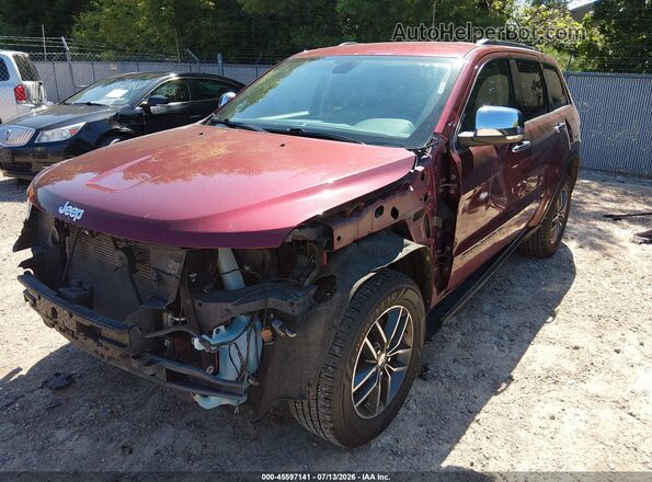 1C4RJFBG4HC800358 2017 JEEP GRAND CHEROKEE Maroon Առջևի ձախ երեք քառորդ տեսարան
