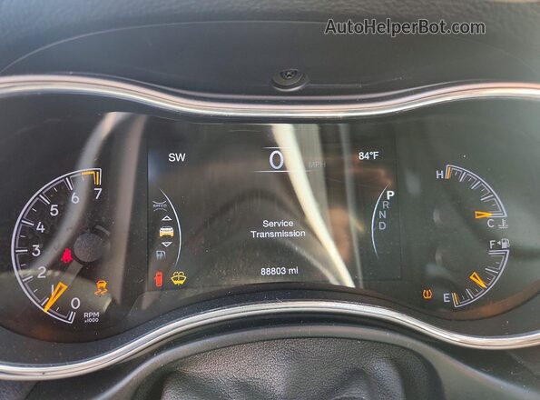 1C4RJFBG4JC484191 2018 JEEP GRAND Gray ხელსაწყოთა პანელის ხედი