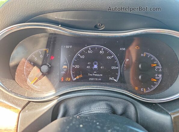 1C4RJFBG6GC312429 2016 JEEP GRAND Gray ხელსაწყოთა პანელის ხედი