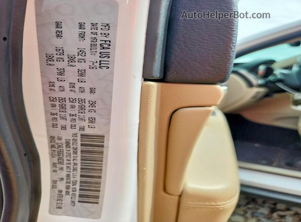 1C4RJFBG6GC492303 2016 JEEP GRAND White VIN კოდის სტიკერის ხედი