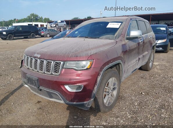 1C4RJFBG8HC635284 2017 JEEP GRAND CHEROKEE Burgundy Առջևի ձախ երեք քառորդ տեսարան