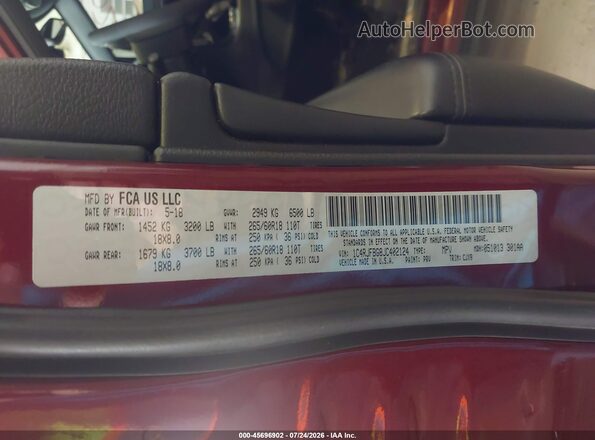 1C4RJFBG8JC402124 2018 JEEP GRAND CHEROKEE Красный Вид подкапотного пространства