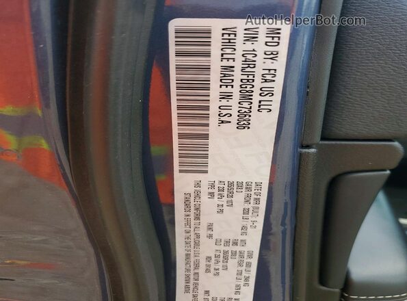 1C4RJFBG8MC736836 2021 JEEP GRAND Синий Вид наклейки с VIN-кодом