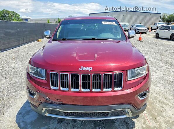 1C4RJFBG9GC461840 2016 JEEP GRAND Бордовый Вид спереди