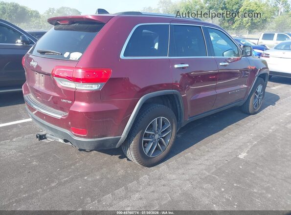 1C4RJFBG9HC853492 2017 JEEP GRAND CHEROKEE Maroon Tył prawy