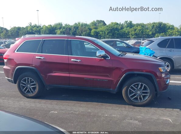 1C4RJFBG9HC853492 2017 JEEP GRAND CHEROKEE Maroon Widok wnętrza z tyłu