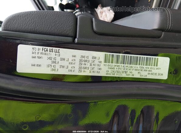 1C4RJFBG9JC387987 2018 JEEP GRAND CHEROKEE Черный Вид подкапотного пространства