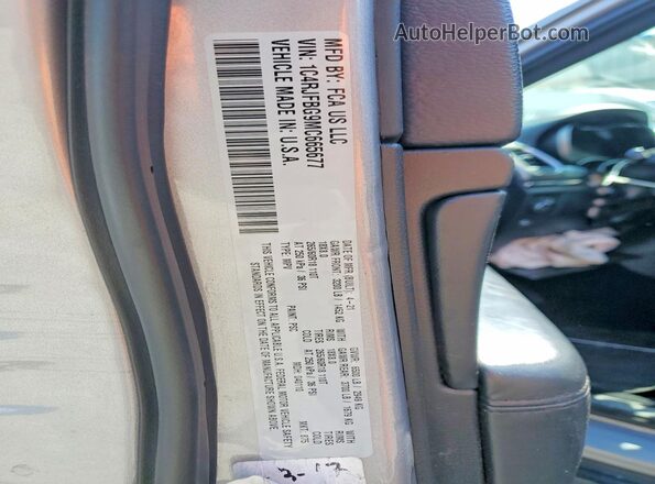 1C4RJFBG9MC665677 2021 JEEP GRAND Silver Vista de la etiqueta del VIN