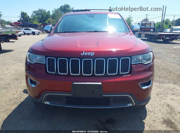 1C4RJFBGXHC863304 2017 JEEP GRAND CHEROKEE Maroon Widok zestawu wskaźników