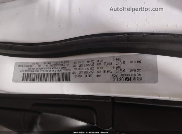 1C4RJFCG2LC316048 2020 JEEP GRAND CHEROKEE White Engine compartment view