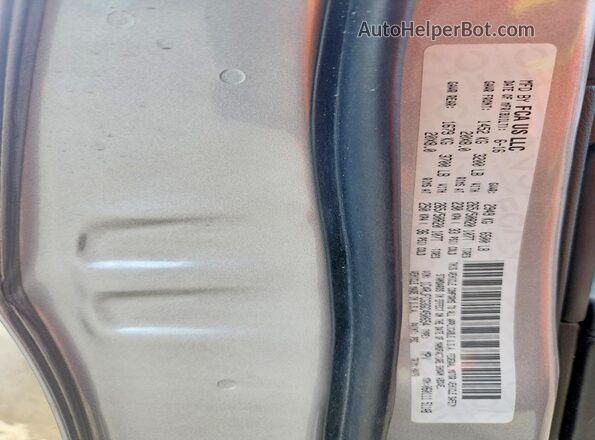 1C4RJFCG3GC450654 2016 JEEP GRAND Silver Vista de la etiqueta del VIN