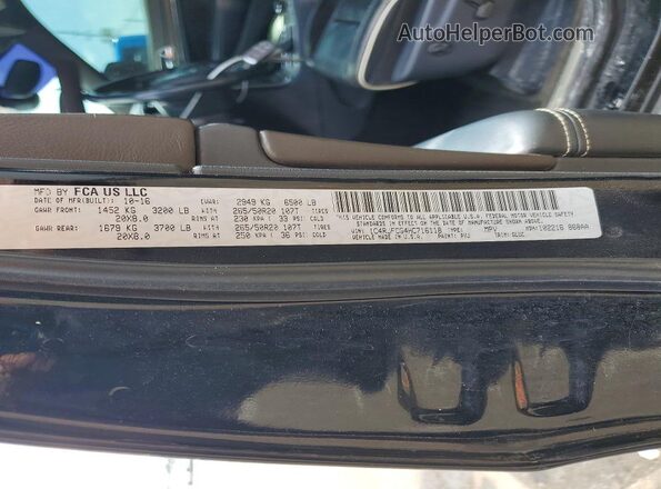 1C4RJFCG4HC716118 2017 JEEP GRAND Черный Вид наклейки с VIN-кодом