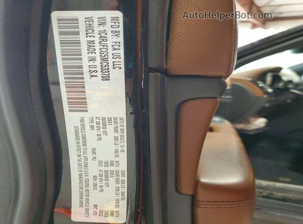 1C4RJFCG5MC533708 2021 JEEP GRAND Black Widok wnętrza 360 stopni