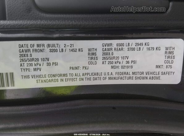 1C4RJFCG5MC669241 2021 JEEP GRAND CHEROKEE Black Widok komory silnika