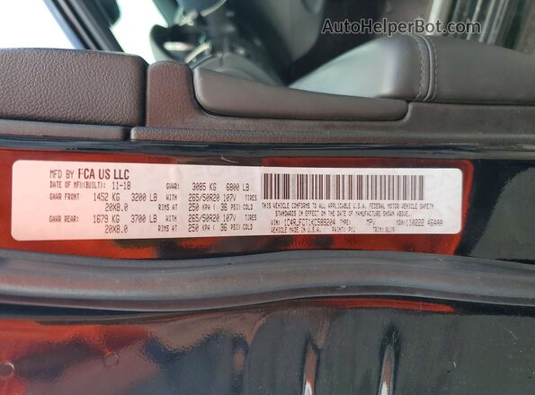 1C4RJFCT1KC589204 2019 JEEP GRAND Black VIN կոդի պիտակի տեսք