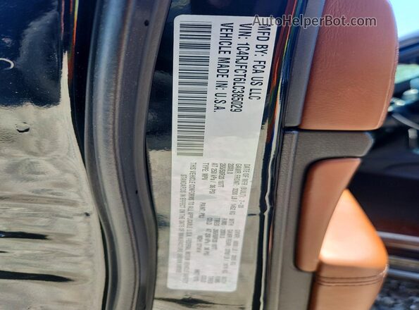 1C4RJFCT6LC385029 2020 JEEP GRAND Black VIN sticker view