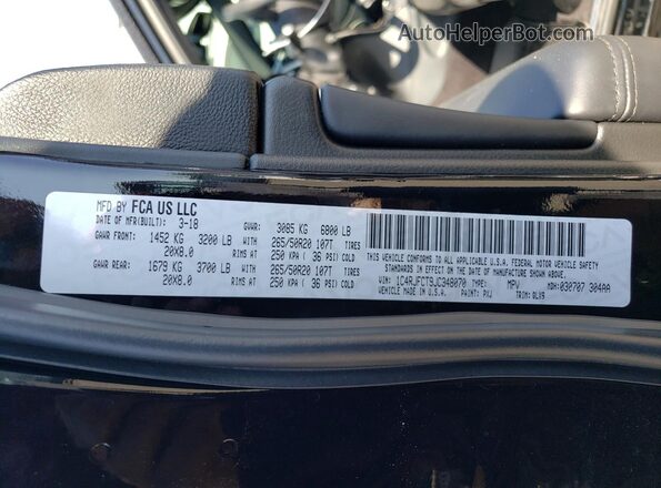 1C4RJFCT9JC348070 2018 JEEP GRAND Black VIN sticker view