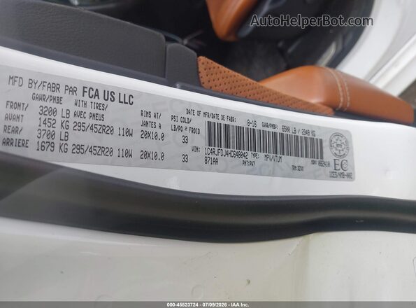 1C4RJFDJ4HC648042 2017 JEEP GRAND CHEROKEE White Vista del compartimento del motor