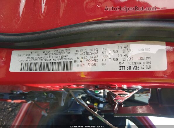 1C4RJFDJXGC454338 2016 JEEP GRAND CHEROKEE Red Vista del compartimento del motor