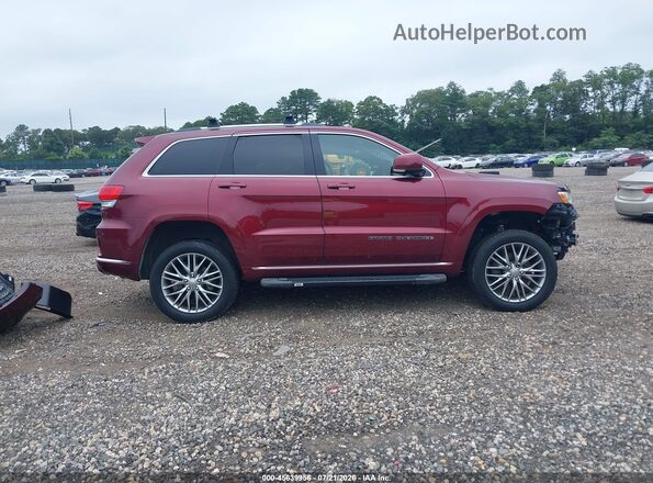 1C4RJFJM4JC408218 2018 JEEP GRAND CHEROKEE Red Вид щитка приладів