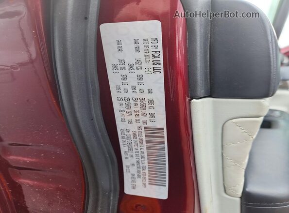 1C4RJFJT8HC828811 2017 JEEP GRAND Red VIN კოდის სტიკერის ხედი