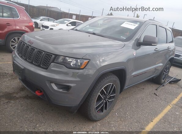 1C4RJFLG7KC596080 2019 JEEP GRAND CHEROKEE Gray წინა მარცხენა ხედი სამი მეოთხედიდან