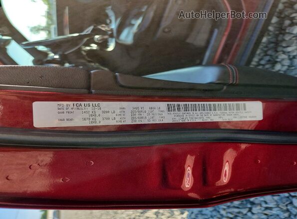 1C4RJFLT2KC641973 2019 JEEP GRAND Red Widok naklejki z numerem VIN