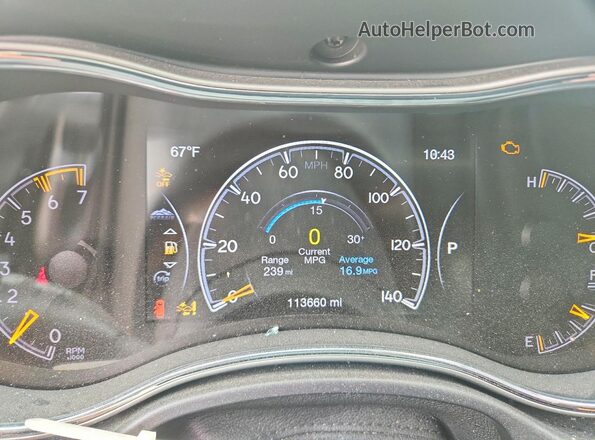 1C4RJFLT7HC929075 2017 JEEP GRAND Red ხელსაწყოთა პანელის ხედი