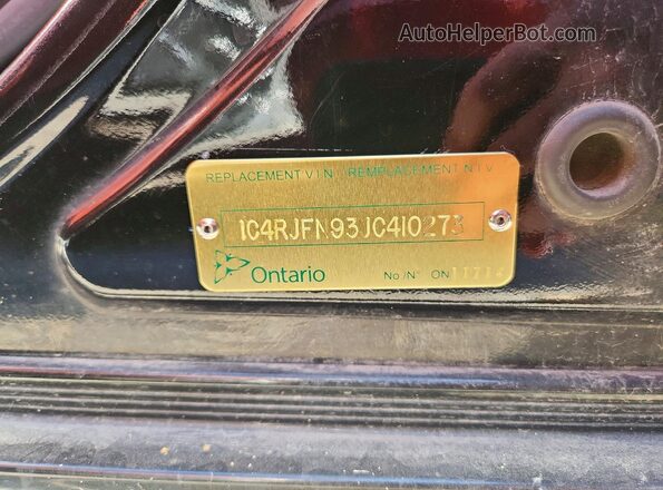 1C4RJFN93JC410273 2018 JEEP GRAND Black Вид наклейки з VIN-кодом