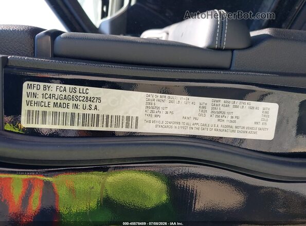 1C4RJGAG6SC284275 2025 JEEP GRAND CHEROKEE Черный Вид подкапотного пространства