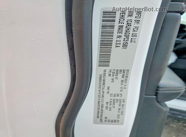 1C4RJHAG0PC515801 2023 JEEP GRAND White VIN sticker view