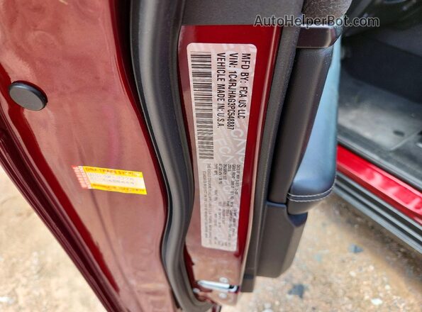 1C4RJHAG3PC548887 2023 JEEP GRAND Burgundy VIN sticker view